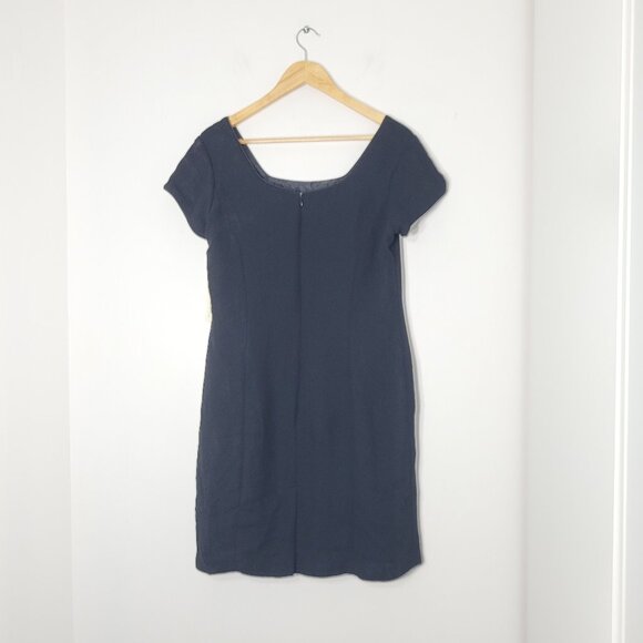 Amanda Smith NEW Black Floral Embroidered Short Sleeve Business Dress Sz 10 NWT - Picture 2 of 10